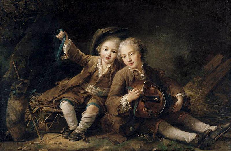 Francois-Hubert Drouais The Children of the Duc de Bouillon France oil painting art